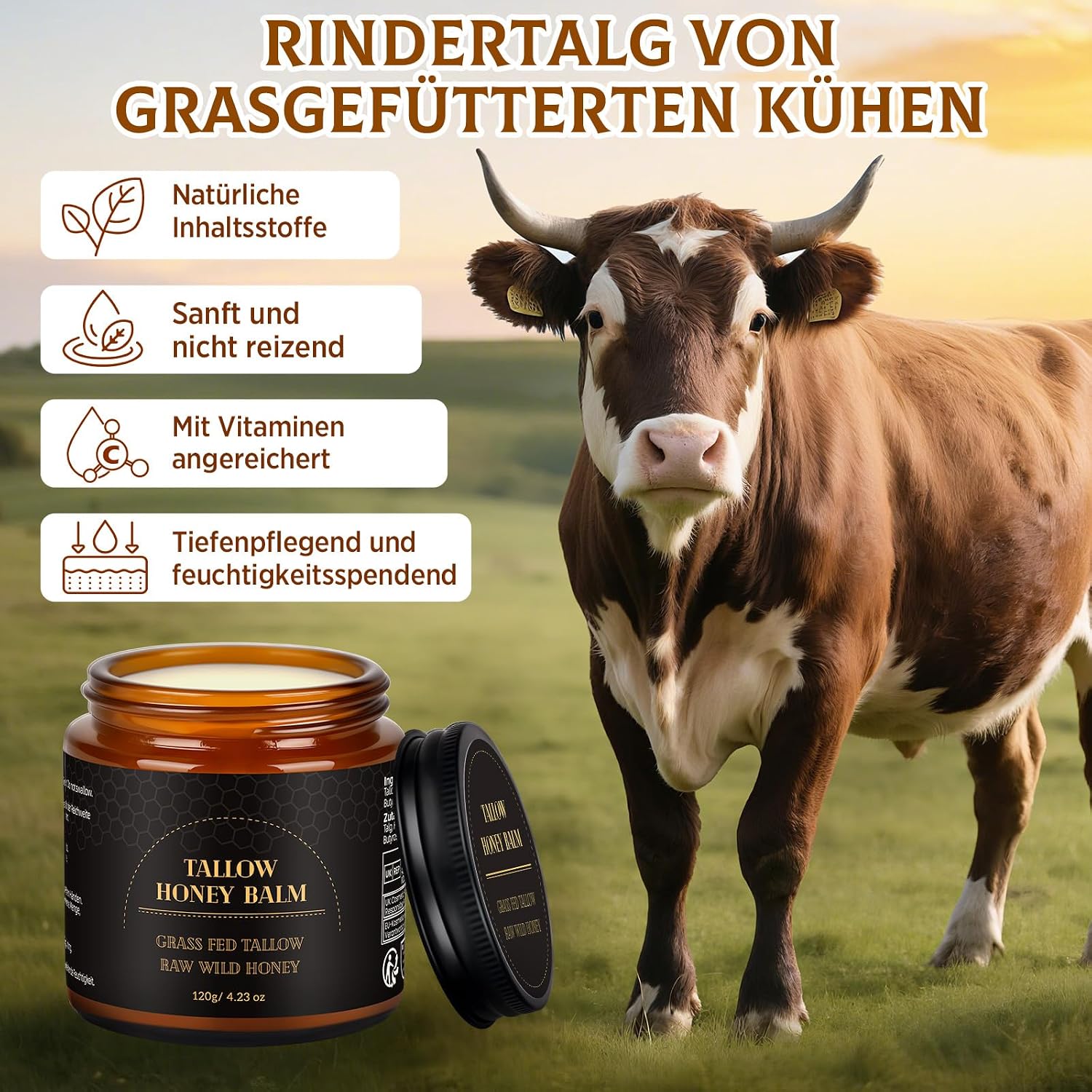 Thumbnail 5 de Beef Tallow Creme 120g – Rindertalg Feuchtigkeitsbalsam