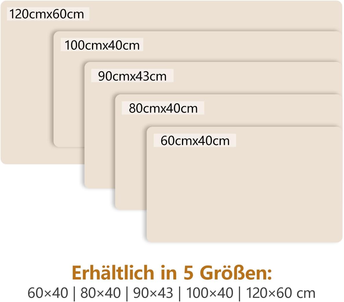 Thumbnail 1 de Zindoo Schreibtischunterlage 80x40 cm Beige