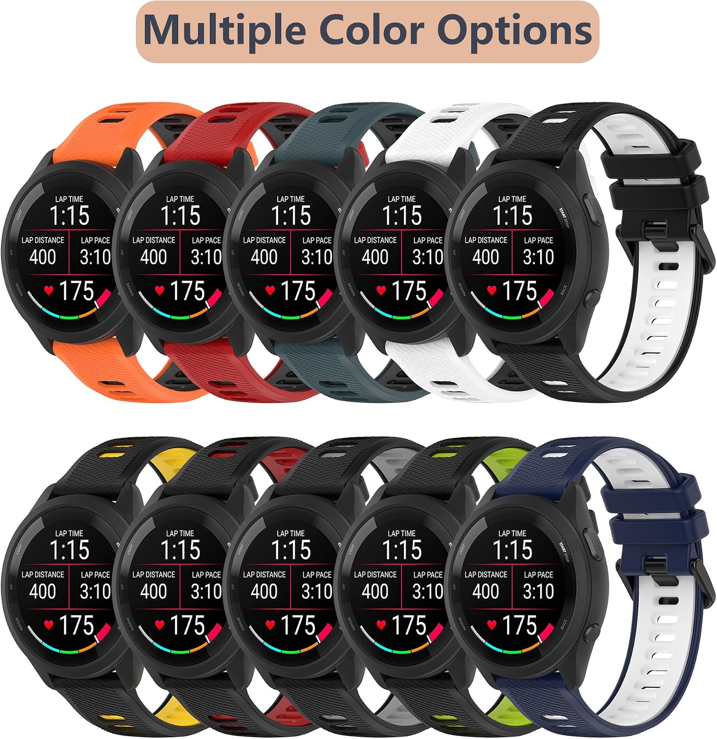 Thumbnail 6 de MELEJIA Silicone Strap for 18–22mm Lugs