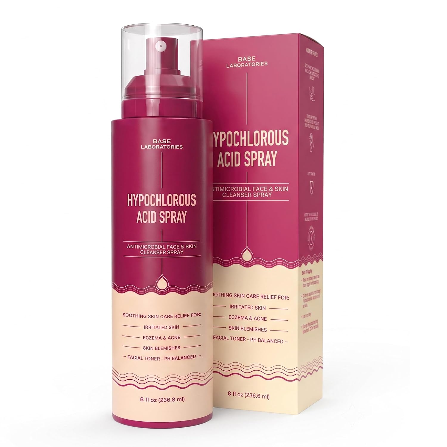 Detalle de BASE LABORATORIES BSL-HYPO-SPRY Hypochlorous Acid Face & Skin Spray, 8 oz