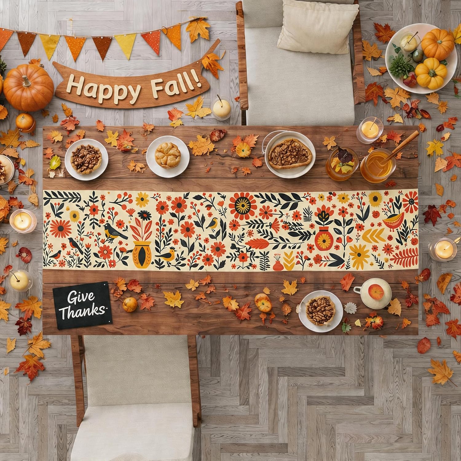 Thumbnail 5 de Floral Table Runner, 100% Polyester