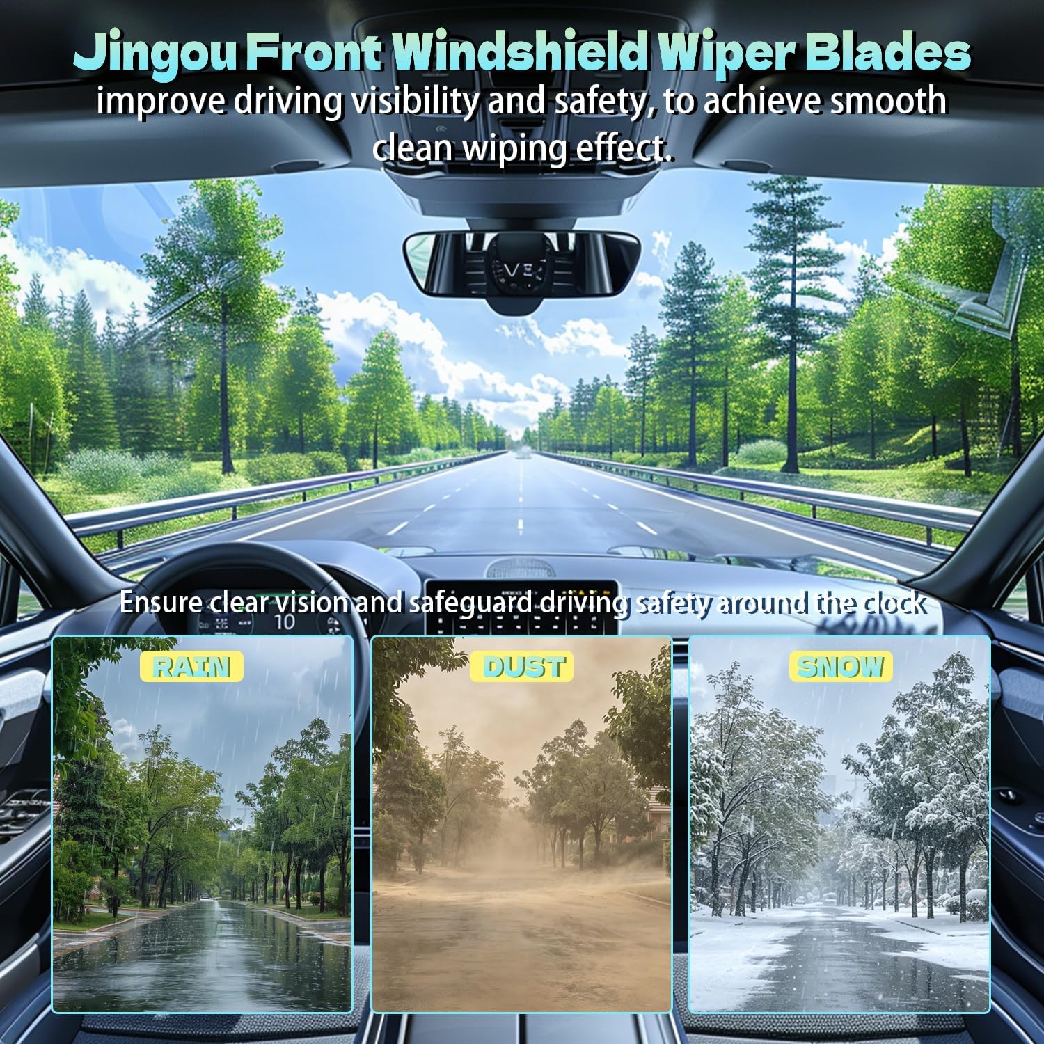 Detalle 2 de JINGOU 26" front wiper blade for Toyota Corolla