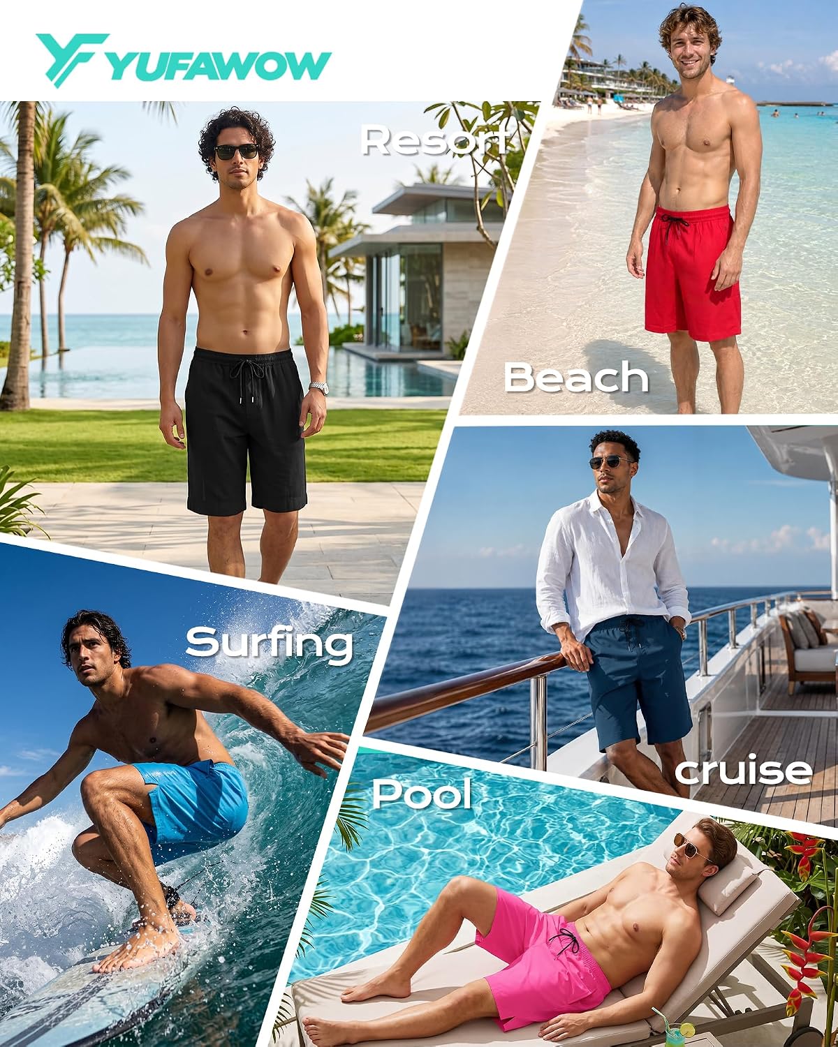 Thumbnail 6 de Yufawow Swim Trunks 9-Inch
