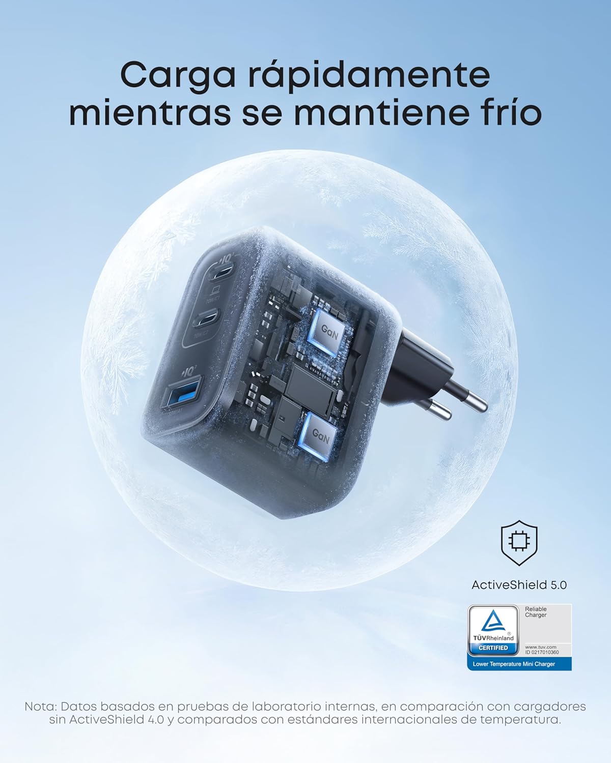Detalle 2 de Anker Nano Cargador 70 W 3 puertos