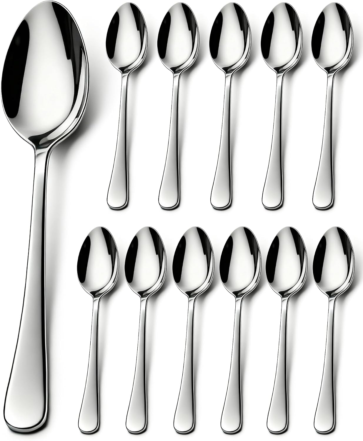 Detalle de lulir 610120 – łyżeczki do kawy i herbaty ze stali nierdzewnej, 14 cm, 12 szt.