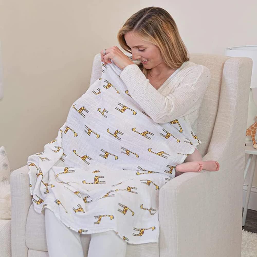 Detalle de SGAVAHSG Large Muslin Cloths for Baby – 3-Pack 120x120cm Muslin Swaddle Blankets