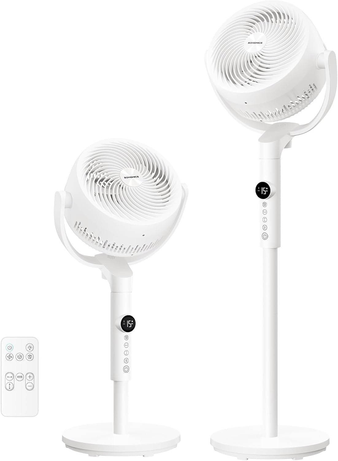 Detalle de SONGMICS Ventilatore a Piantana XFC002W1EU: silenzioso, versatile e regolabile per ogni stanza