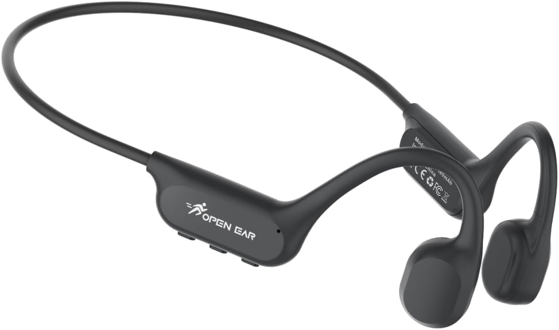 Detalle de ANSTEN Casque Conduzione Ossea Bluetooth 6.0 IPX8 con riduzione rumore AI, auricolare a orecchio aperto