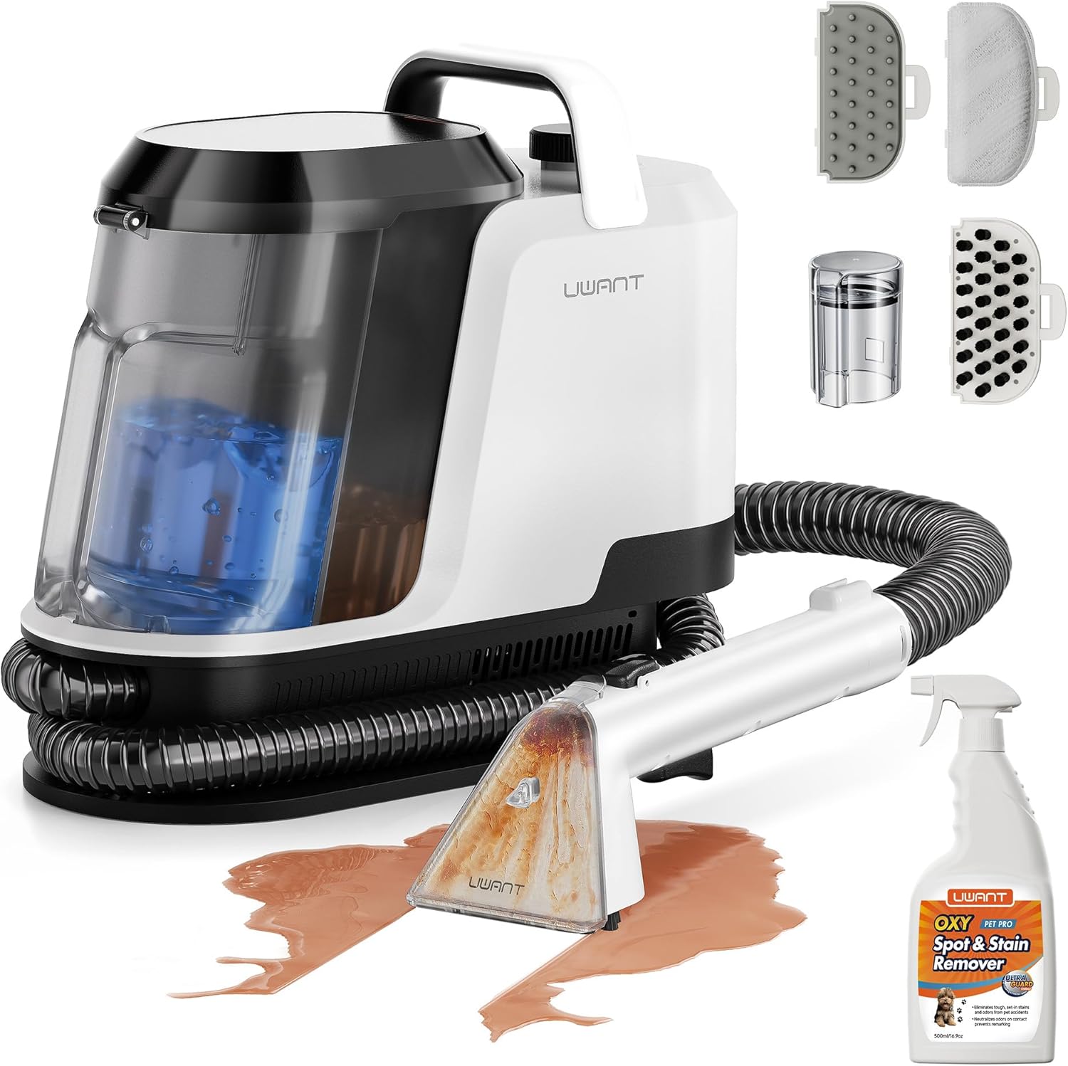 Detalle de uwant Y100OXY Portable Carpet Cleaner, 18Kpa Suction and Pet Pro Solution