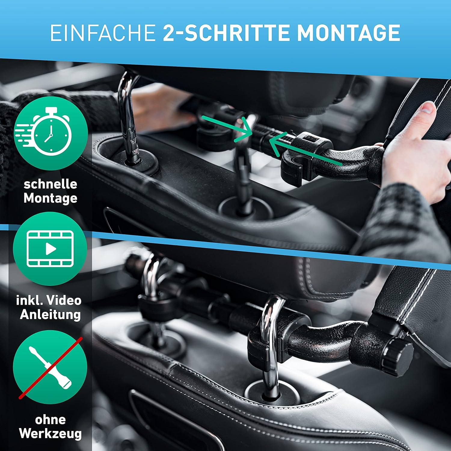 Thumbnail 3 de FLIPLINE Kopfstütze Auto – Bequeme Nackenstütze für Kinder und Erwachsene, Installation in 2 Minuten
