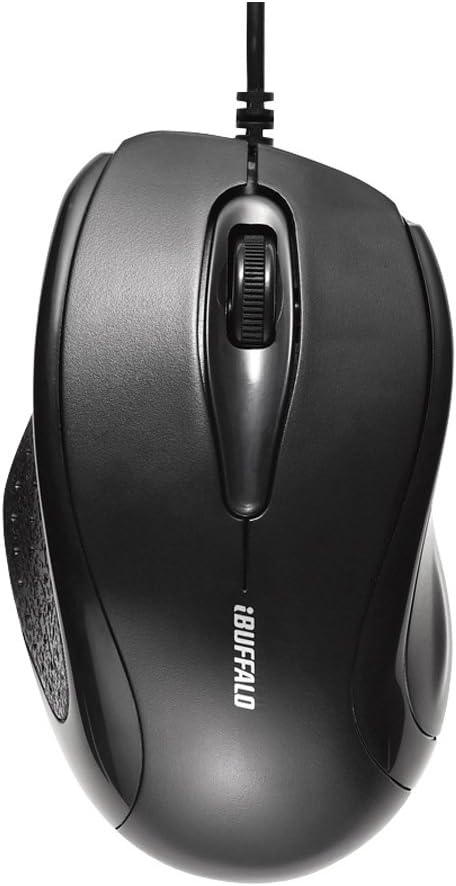Detalle de バッファロー BSMRU21BK 有線3ボタンマウス、USB接続・光学式センサー・1000dpi