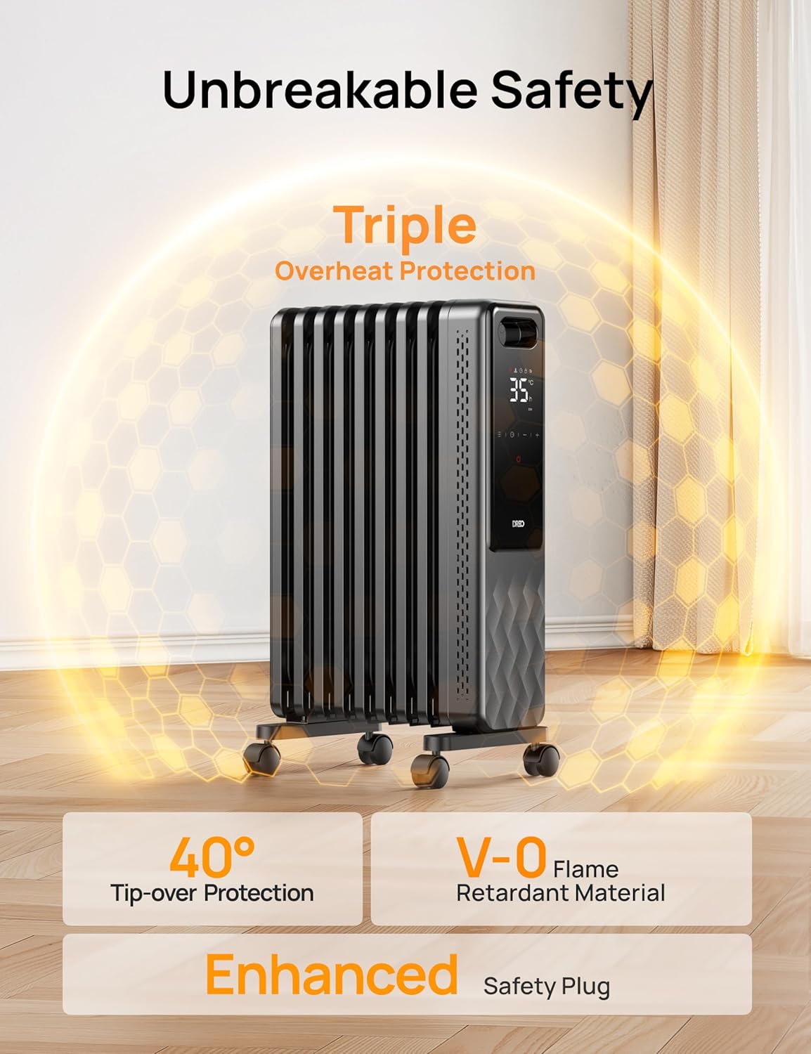 Detalle 2 de Dreo Smart 9 Fins Oil Filled Radiator 2000W