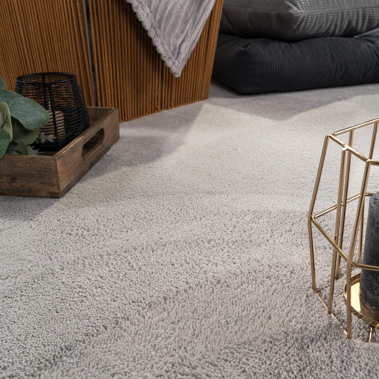 Detalle de Paco Home Tapis 240x340 cm Doux Jaune 🏡