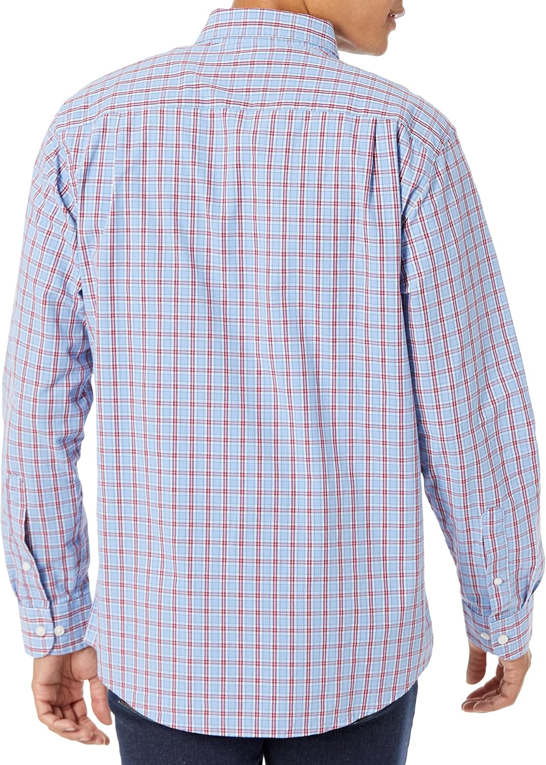 Detalle 2 de Amazon Essentials Homme Chemise en popeline à manches longues coupe standard, style décontracté