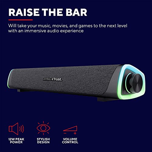 Thumbnail 1 de GXTrust Axon Soundbar Illuminata RGB 12W: compatta, estilo e audio focalizzato al gaming