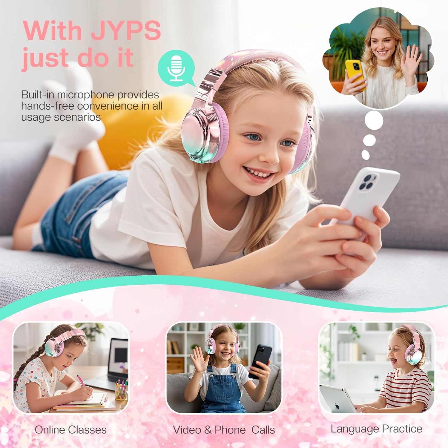 Thumbnail 2 de JYPS Kids Wireless Headphones 3.5mm