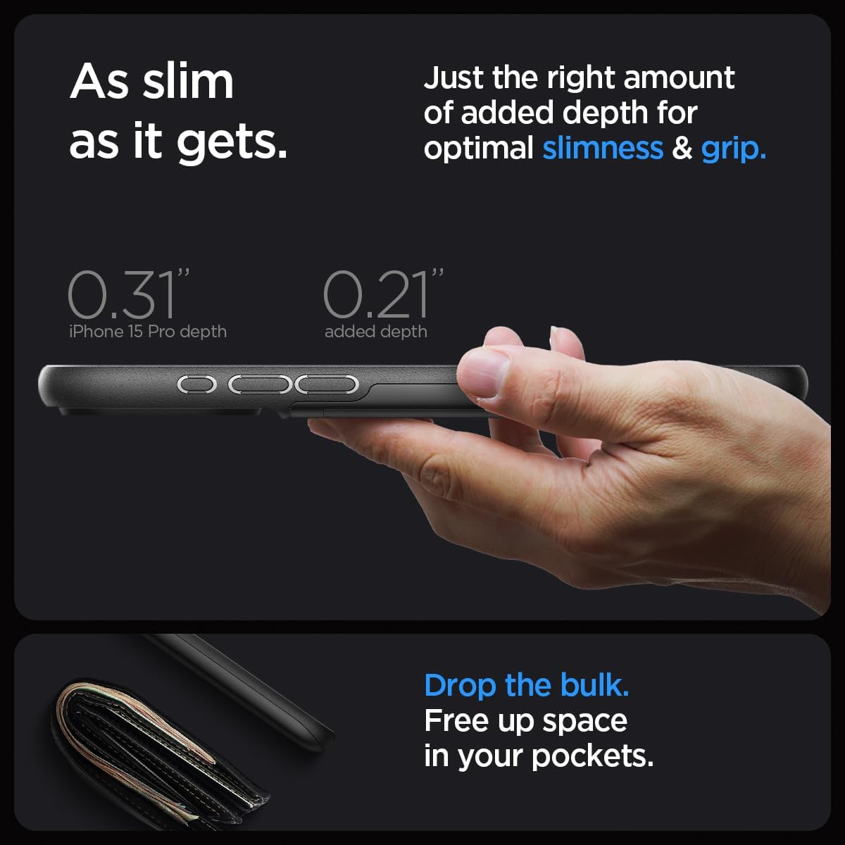 Thumbnail 5 de Spigen Slim Armor CS iPhone 15 Pro coque portefeuille