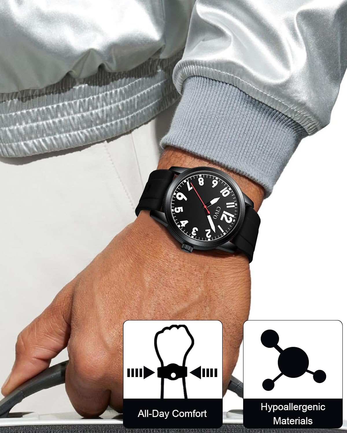Thumbnail 2 de CIVO Herren Analog-Uhr wasserdicht mit großen Zahlen – leicht ablesbar