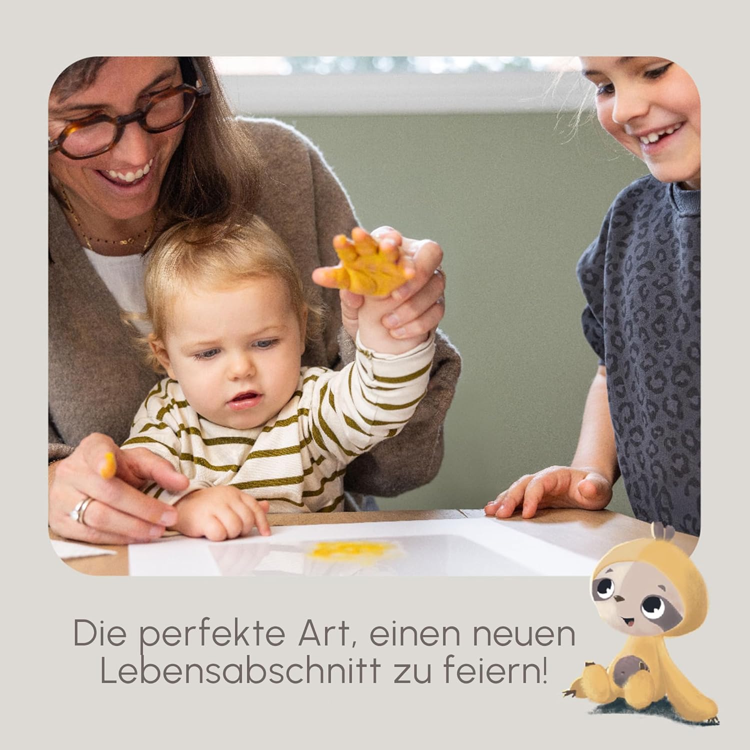 Thumbnail 4 de Tiny Love Familienabdrücke – Individualisierbares Handabdruck-Set Familie (All-in-One, DIY), Holzrahmen
