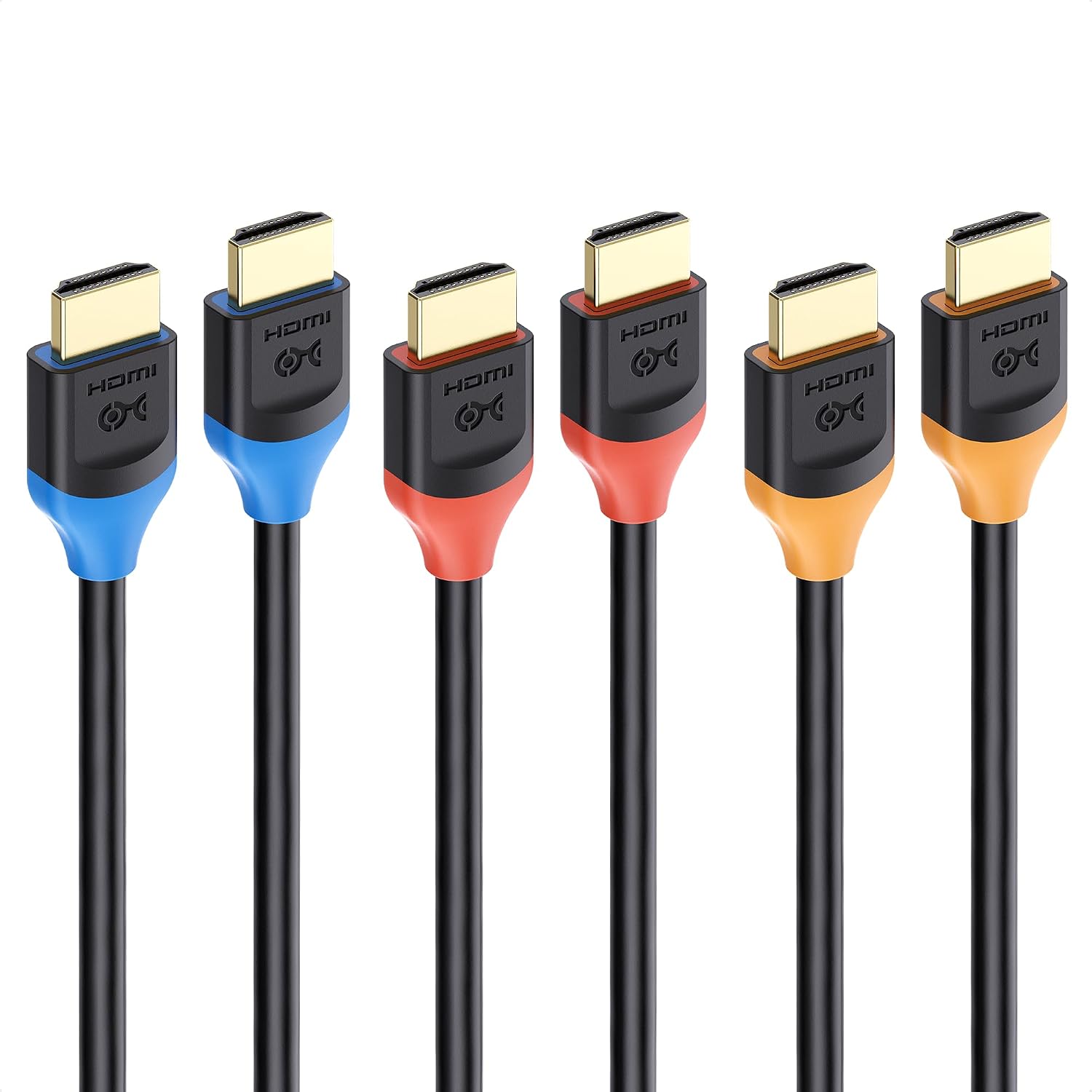 Detalle de Cable Matters Certified Ultra High Speed HDMI 2.1 3-Pack (48Gbps) 8K HDMI Cables, 6.6 ft / 2m with 8K@60Hz, 4K@240Hz & HDR Support