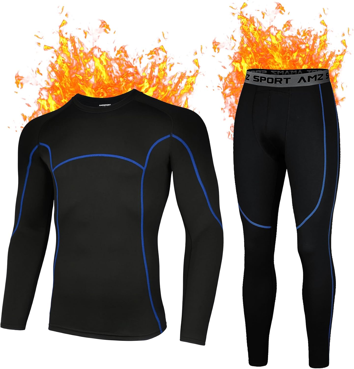 Thumbnail 5 de AMZSPORT Intimo termico uomo set maglia e pantaloni per sport