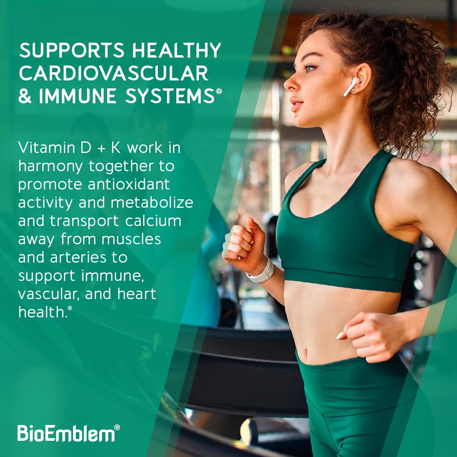 Detalle de BioEmblem Vitamin D3 K2 Capsules, 5,000 IU