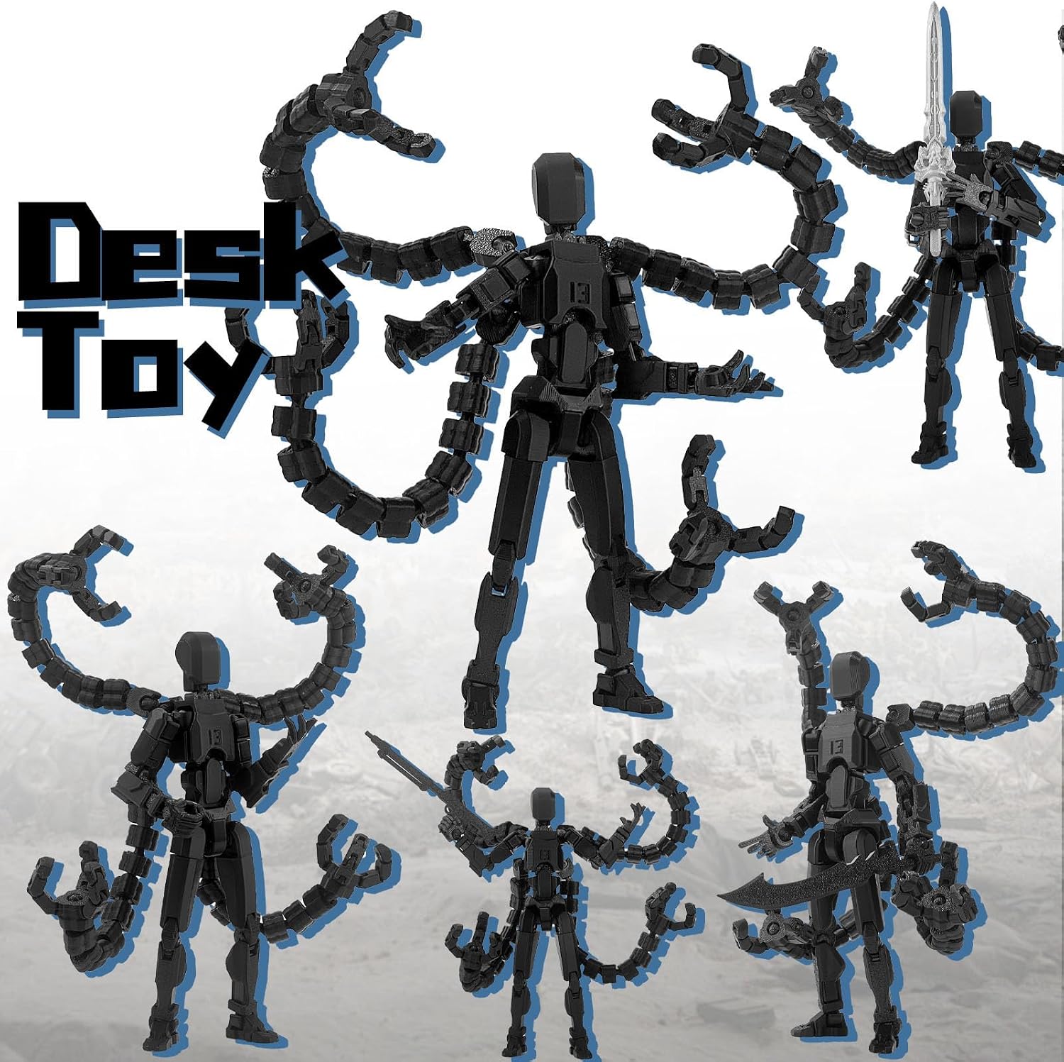 Thumbnail 6 de PkghoKids 3D-Printed Robot Action Figure, 7.2-Inch