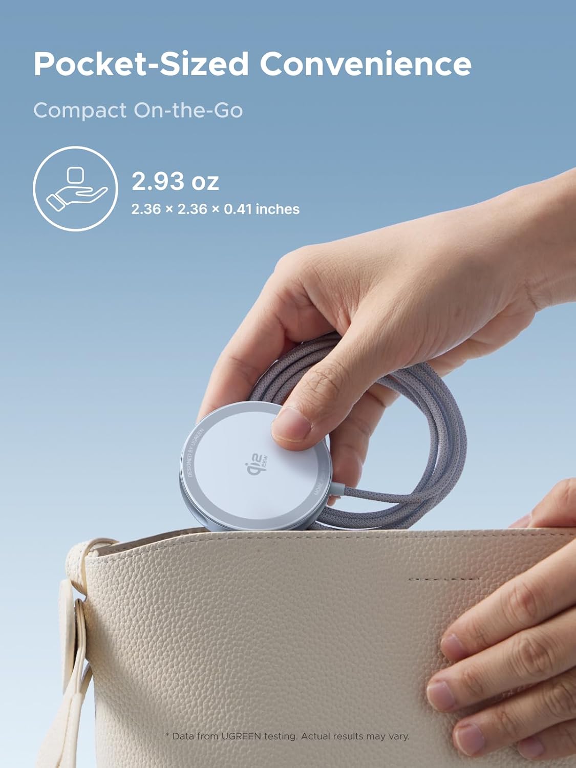 Thumbnail 3 de UGREEN MagFlow Qi2 25W caricatore wireless magnetico per iPhone MagSafe