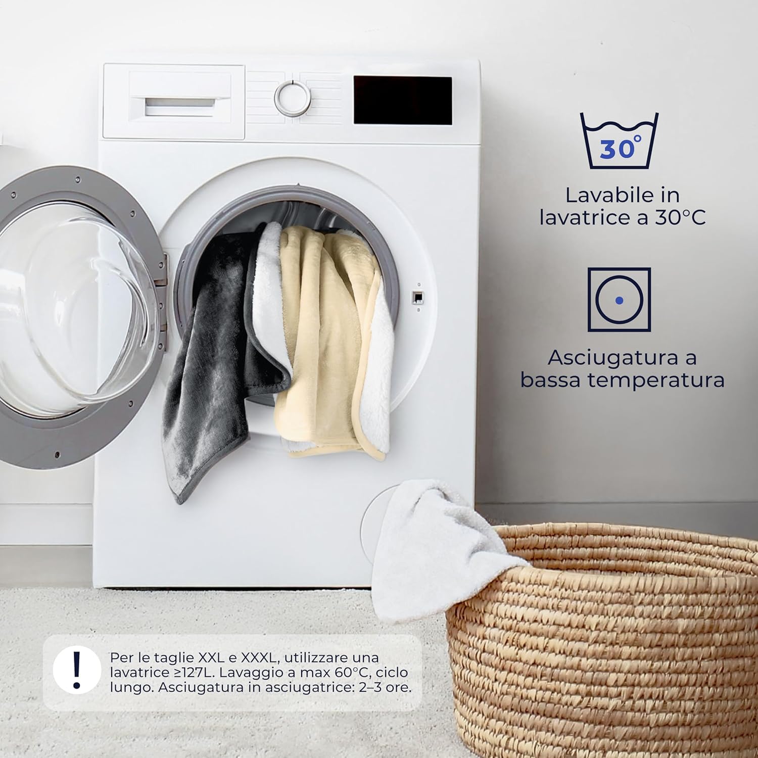 Thumbnail 5 de Dreamzie coperta impermeabile per cani 218x228 cm, copridivano reversibile lavabile in pile sherpa (beige)