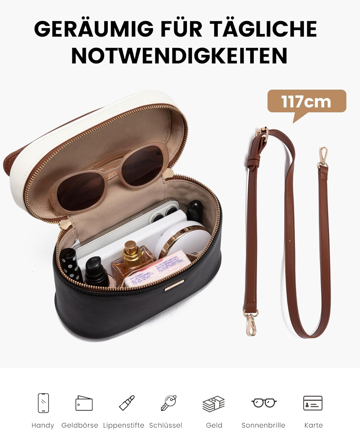 Thumbnail 3 de LOVEVOOK Umhängetasche Damen Khaki 21×9,5×15,5 cm