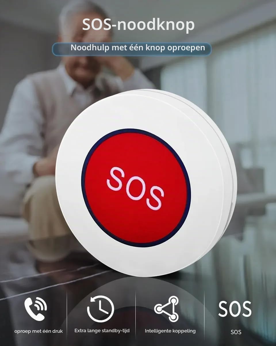 Thumbnail 3 de Wolf Guard SOS-W02 Tuya WiFi-noodknop met appmeldingen en halsketting