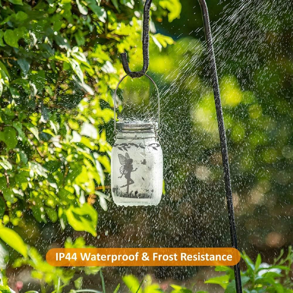 Thumbnail 2 de Solar Fairy Lantern Outdoor – Frosted Glass Mason Jar LED Lights