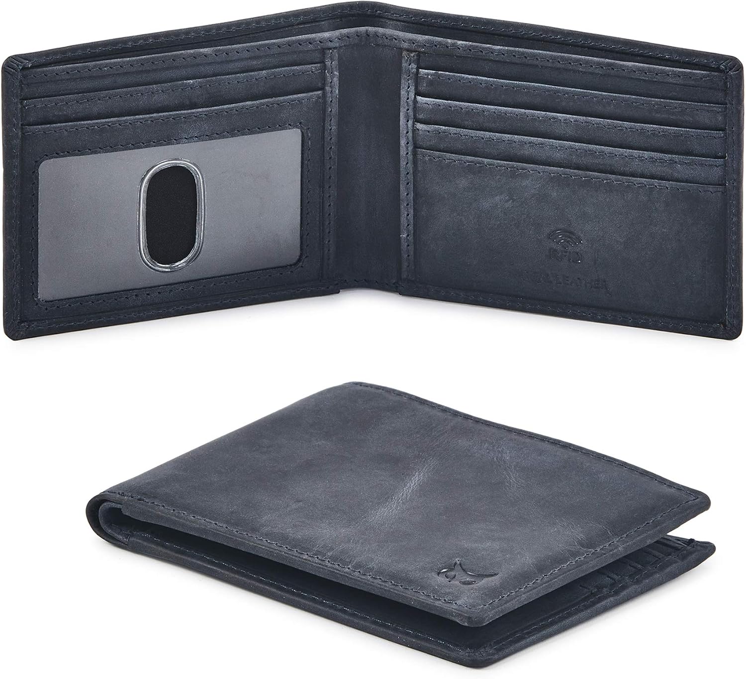 Thumbnail 6 de Crazy Horse Leather Bifold Wallet