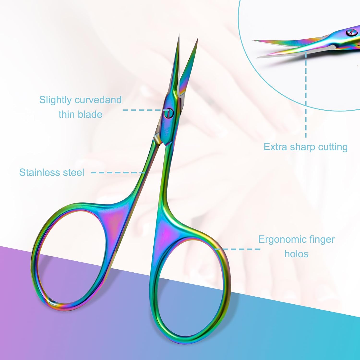 Thumbnail 3 de CGBE Professional Curved Cuticle Scissors – Sharp Stainless Steel Precision for Nails, Brows, and More