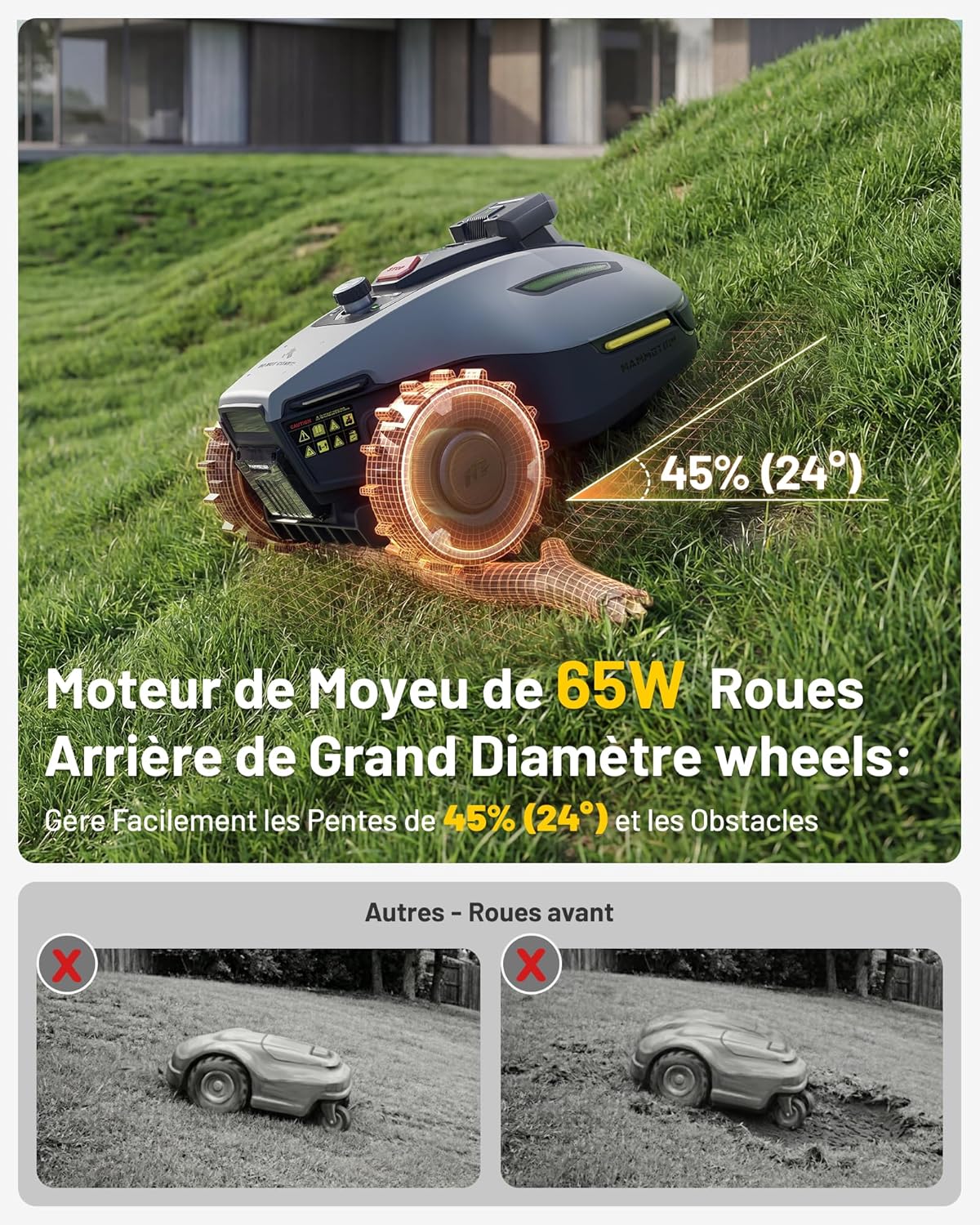 Thumbnail 5 de MAMMOTION YUKA Mini 2 500 Tondeuse Robot avec Garage Standard