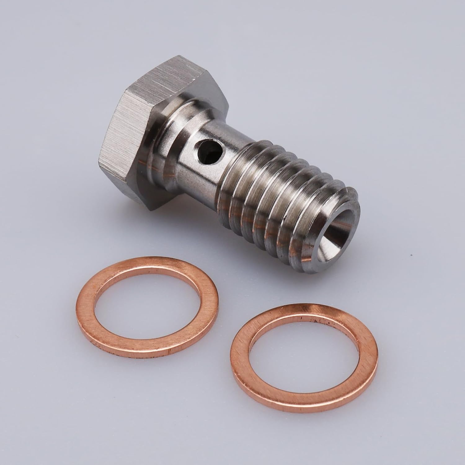 Thumbnail 5 de AC Performance Banjo Bolt 3/8 x 24 (-3 AN) Stainless Steel with Copper Washers — Pack of 2 (25mm UHL)