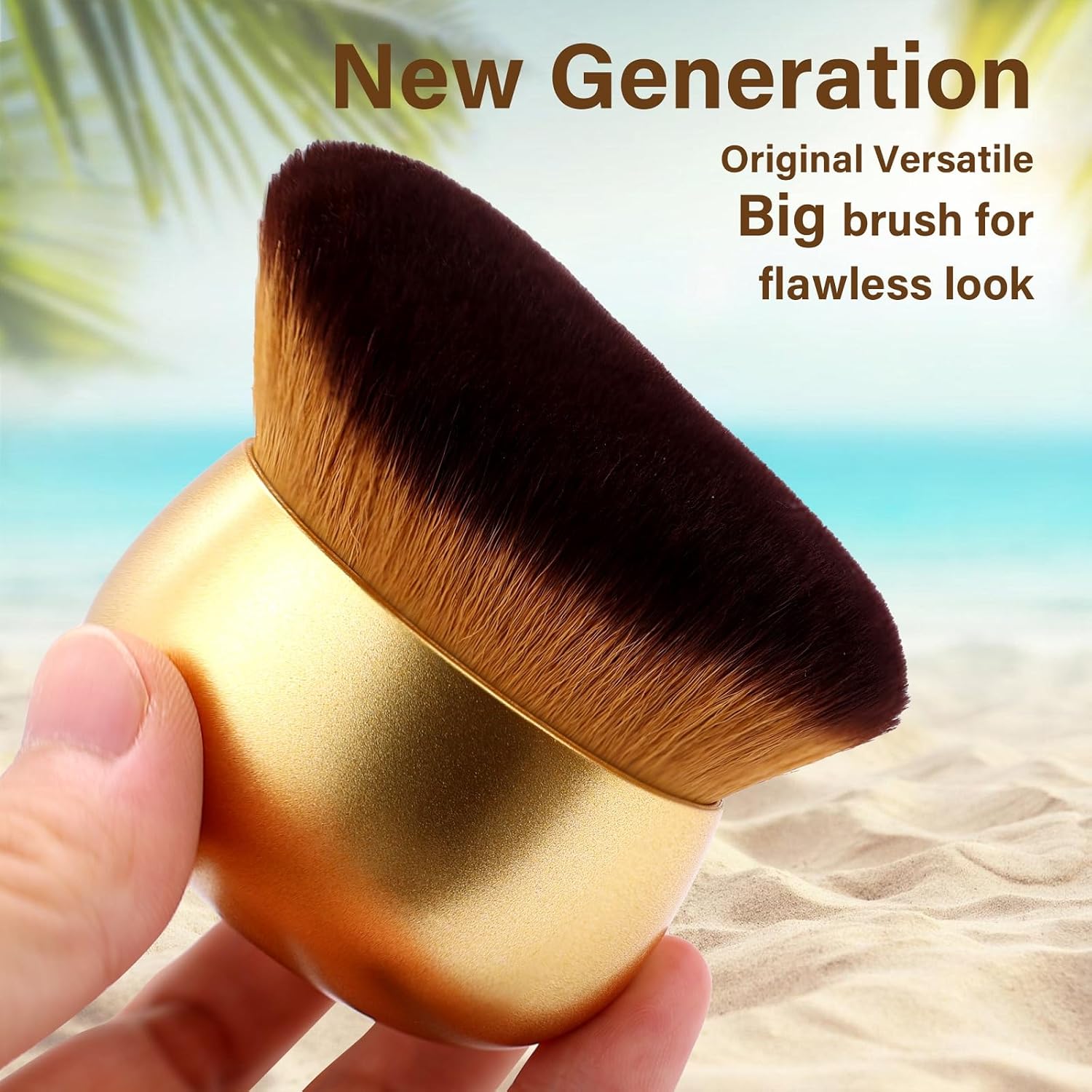 Detalle 2 de Extra Large Body Makeup Brush: 75 mm Kabuki for Even Self Tanner & Body Makeup