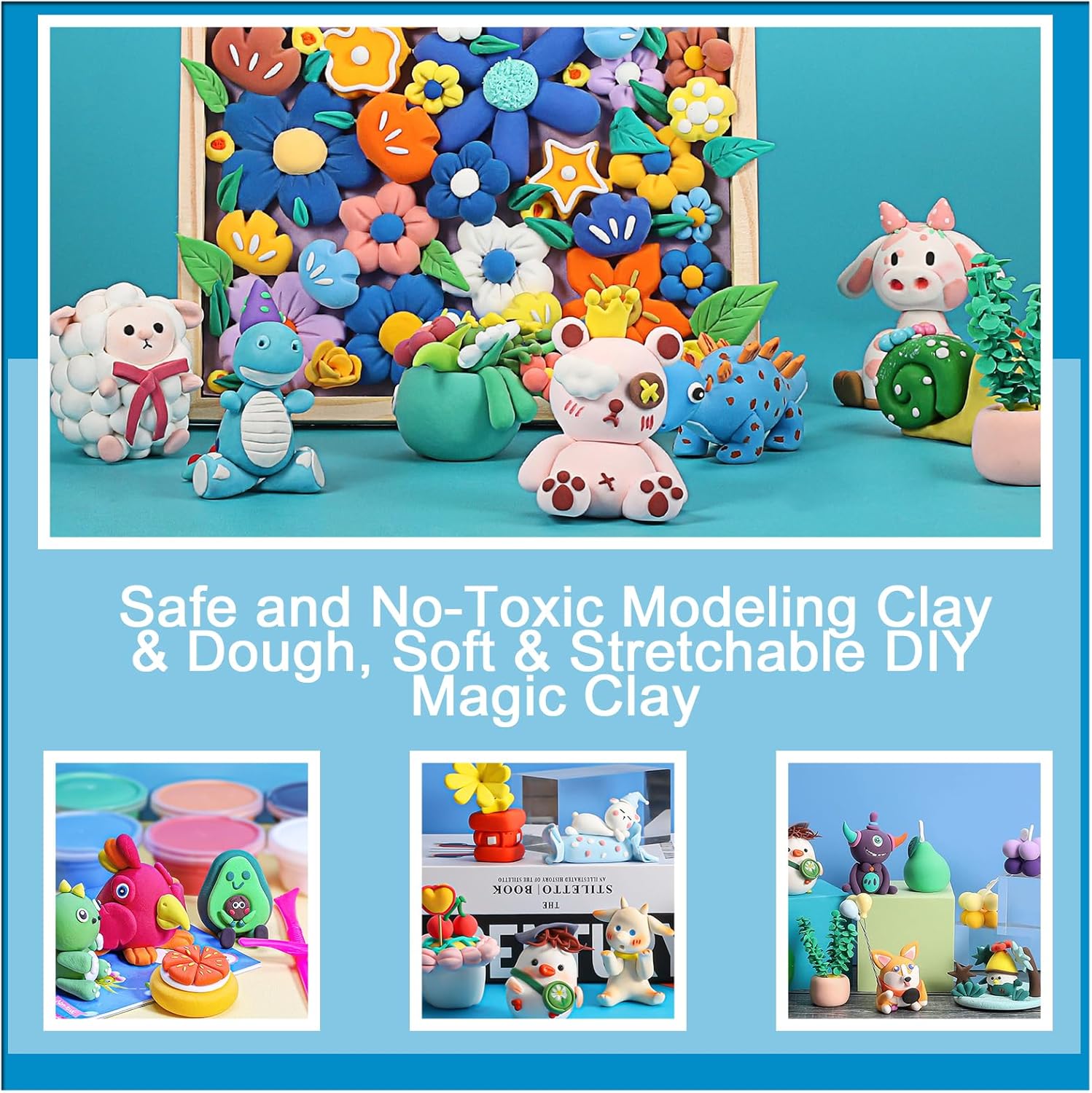 Detalle 2 de QMAY Air Dry Clay Kit 32 Colours
