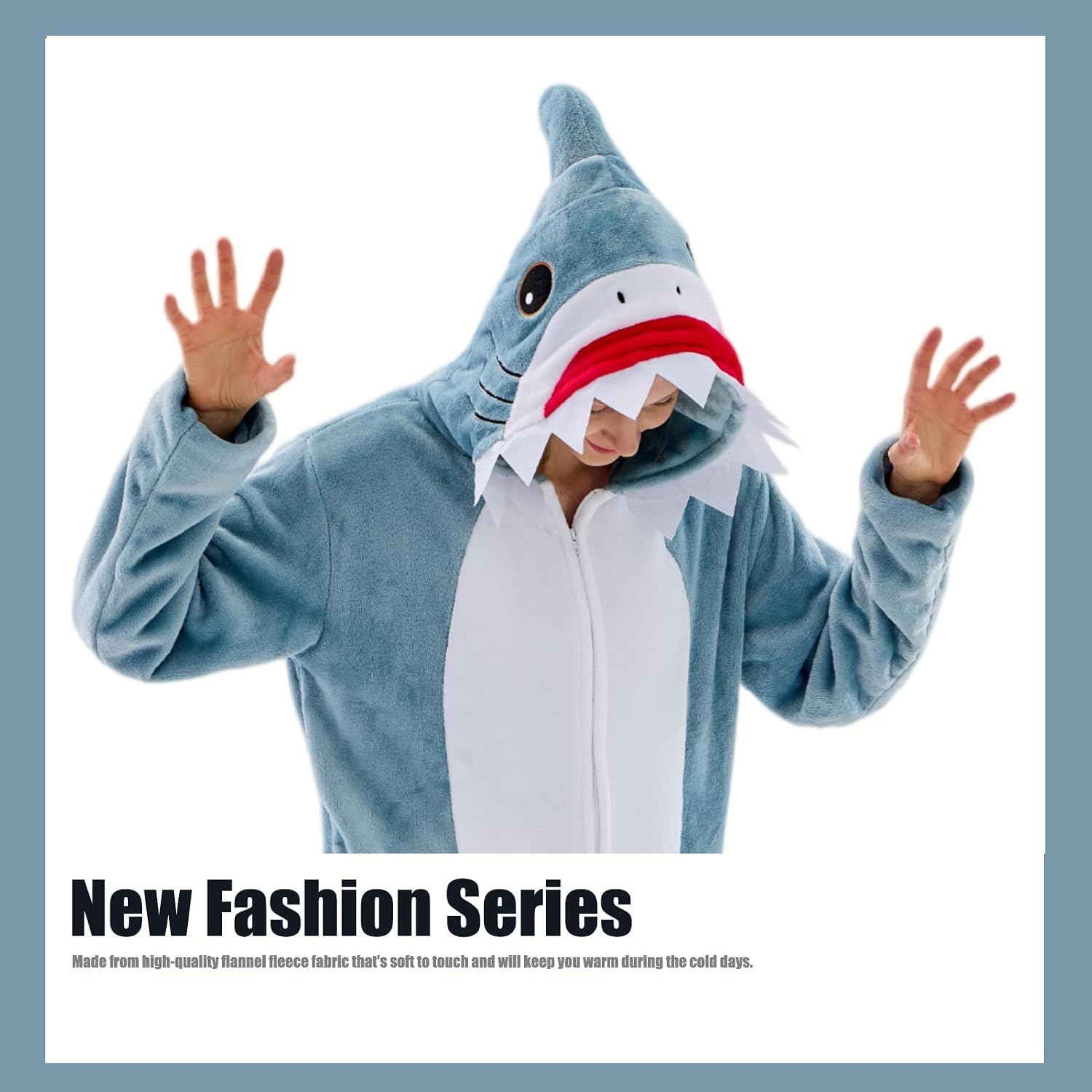 Thumbnail 4 de JUOLOET Unisex Adult Animal Onesie Pajamas with Hood and Side Pockets