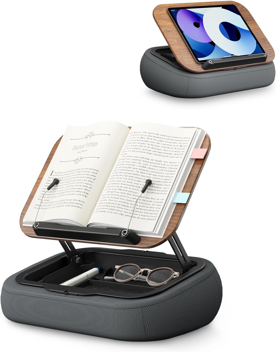 Detalle de SupeDesk SD-R60 Lap Book Stand with Storage, Adjustable Support and Page Clips