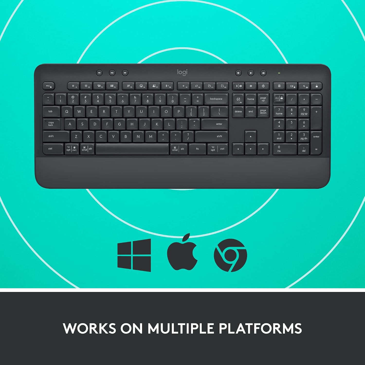 Detalle de Logitech full-size wireless keyboard K650