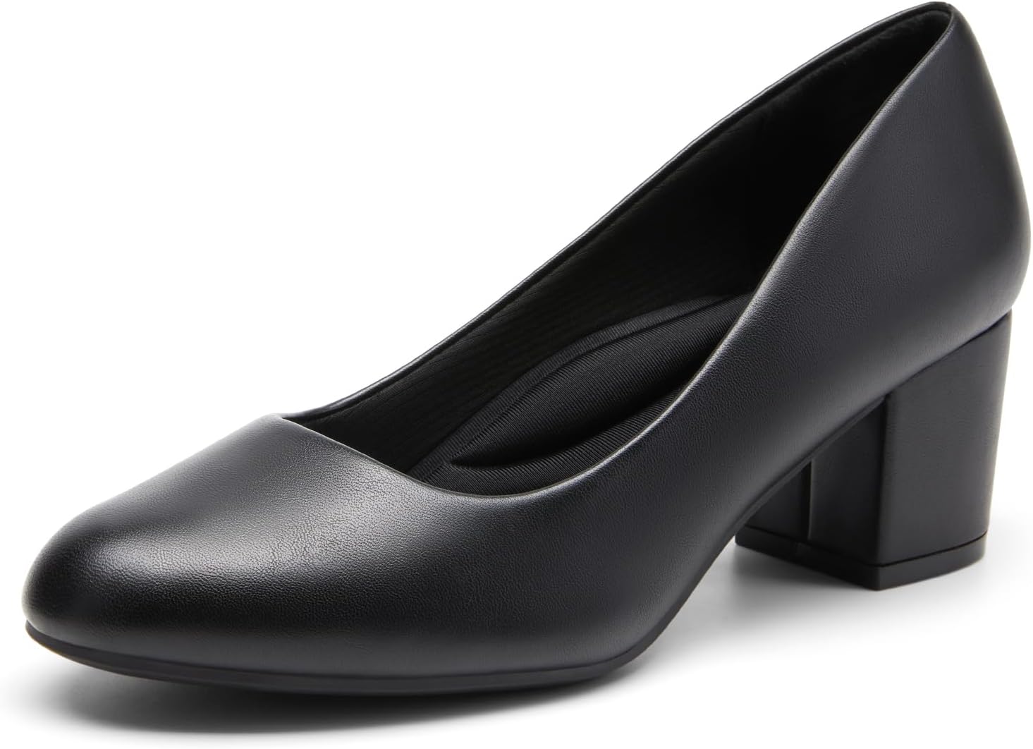 Detalle de DREAM PAIRS Women's Pumps: Low Chunky Block Heel Dress Shoes with 3D Massage Insole
