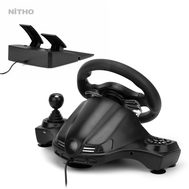 Thumbnail 1 de Nitho Drive Pro V16: volante de carreras con pedales para PC, PS4, Xbox y Switch