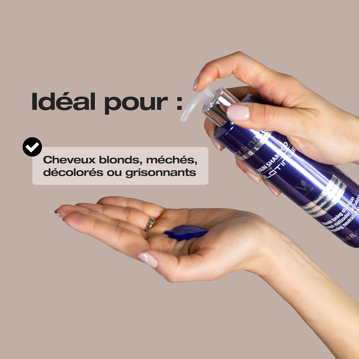 Thumbnail 3 de abril et nature Shampooing Professionnel Platinum matifiant violet pour cheveux blonds, décolorés, méchés et gris – 1000 ml