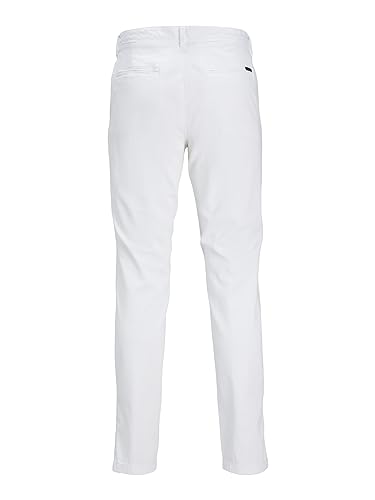 Detalle 2 de JACK & JONES Jpstmarco Jjbowie SA pantalón de hombre blanco (corte ajustado), 31W/30L