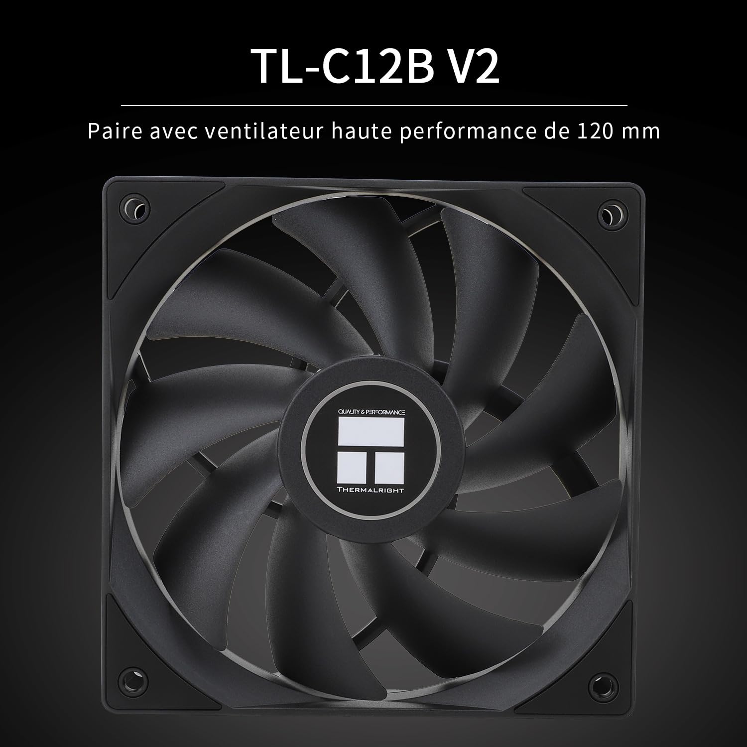 Detalle de Thermalright Phantom Spirit 120 — Refroidisseur d’air CPU 7 heatpipes, TL-C12B V2 PWM