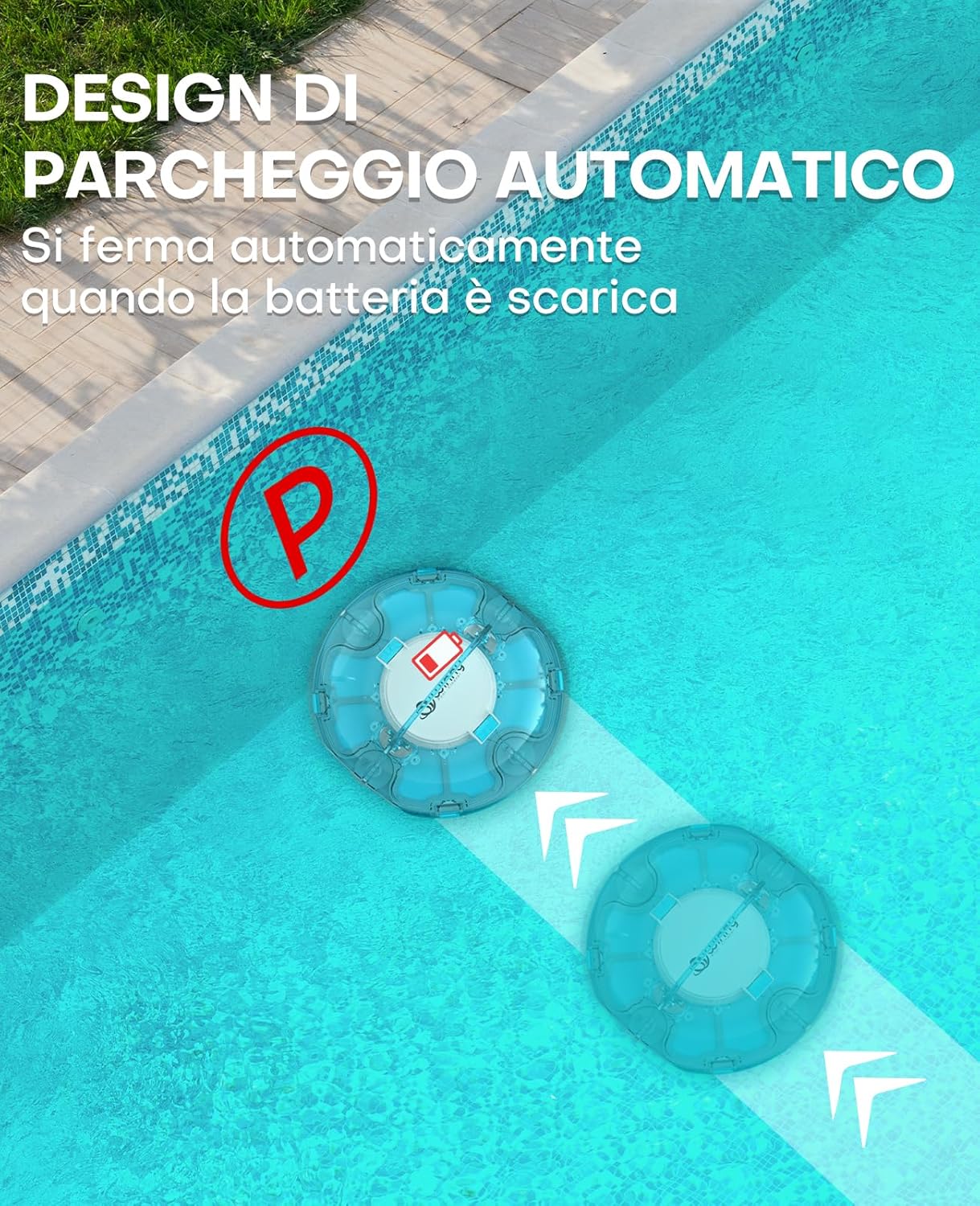 Detalle de WINNY POOL CLEANER Winny 200 Robot Piscina: libero dai cavi, autonomia fino a 75 min