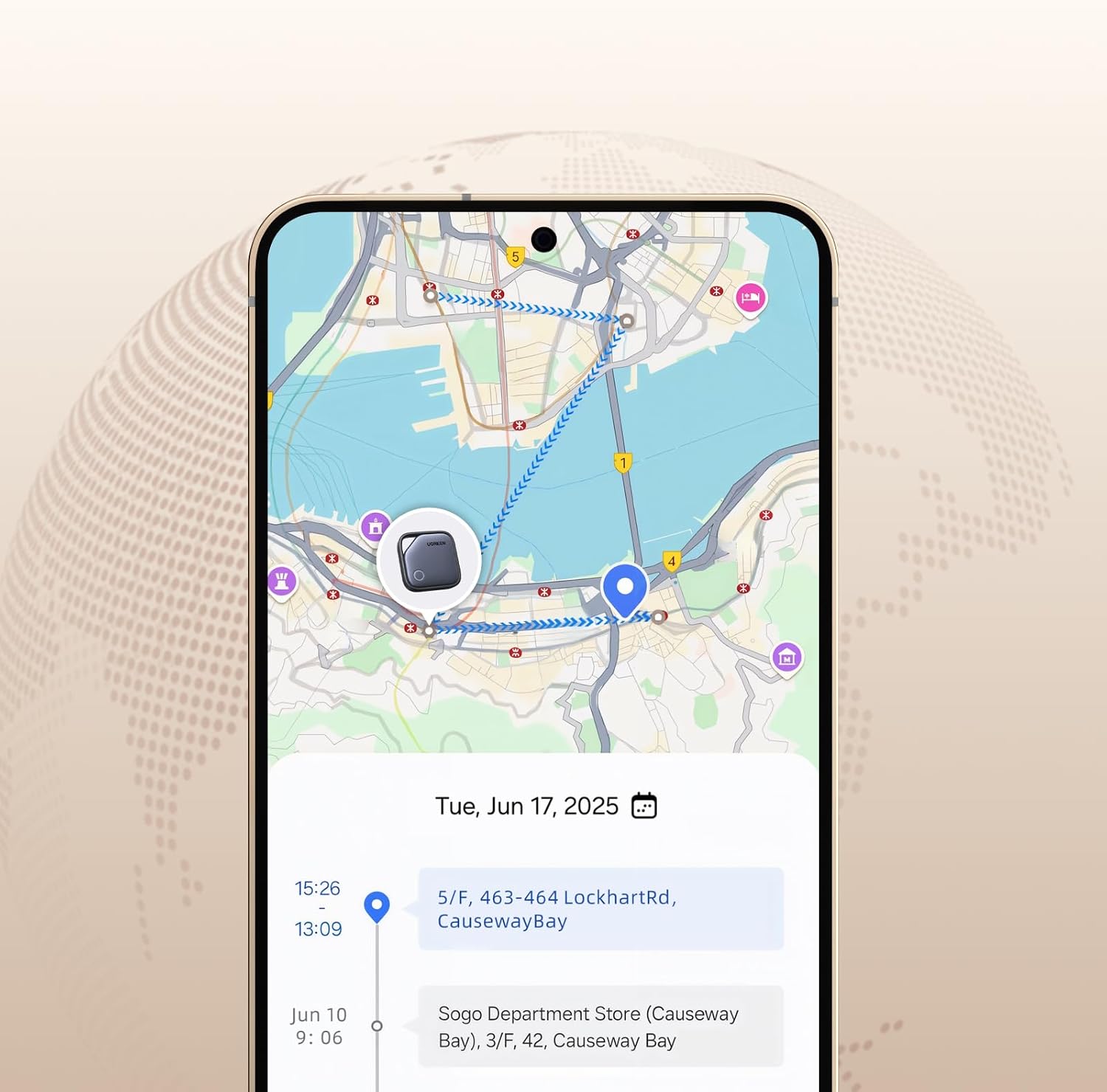 Detalle 2 de UGREEN FineTrack S 550‑day Bluetooth tracker