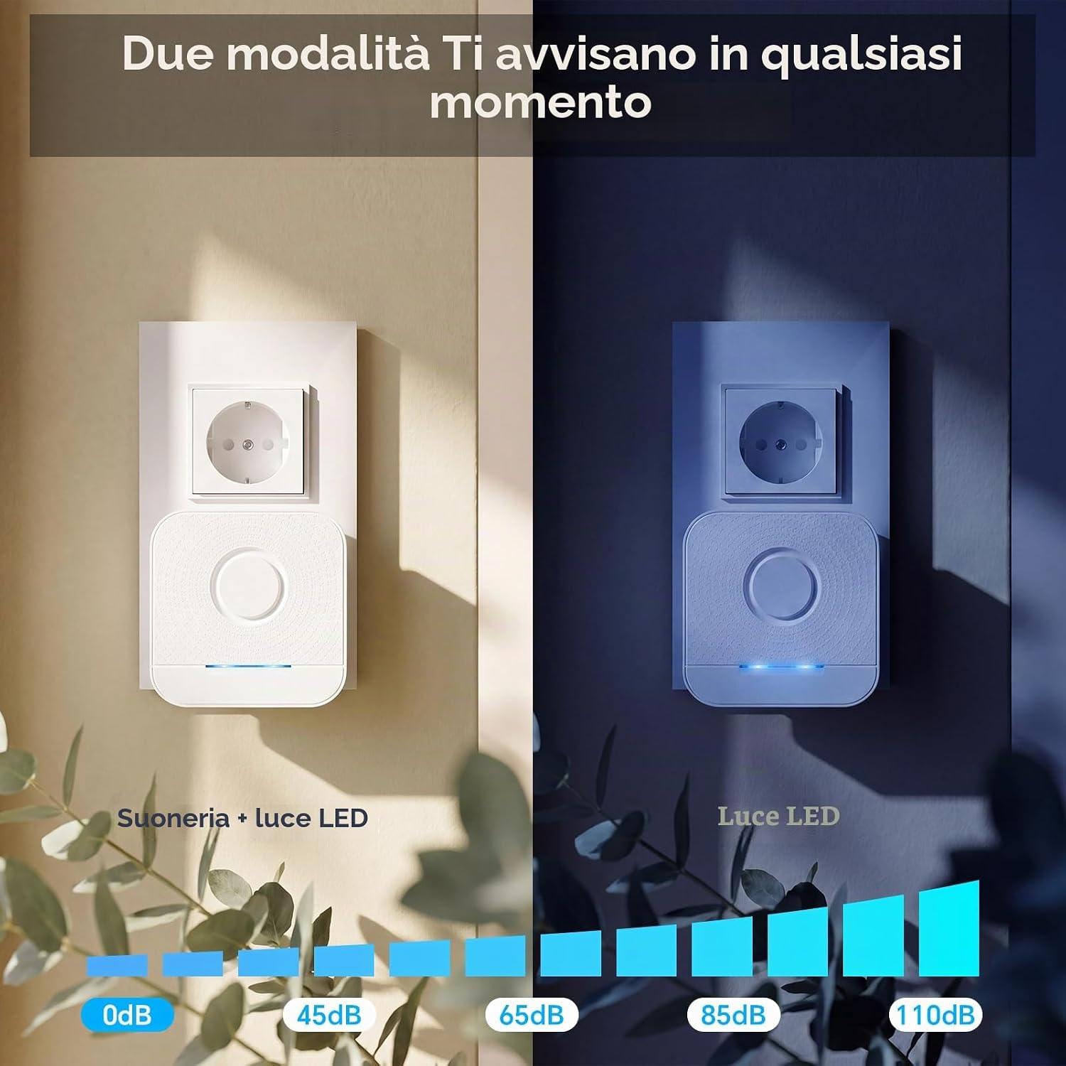 Thumbnail 6 de BITIWEND Sensore Porta Finestra Campanello: allarme wireless 0–110 dB, fino a 182 m, 58 melodie e espandibilità