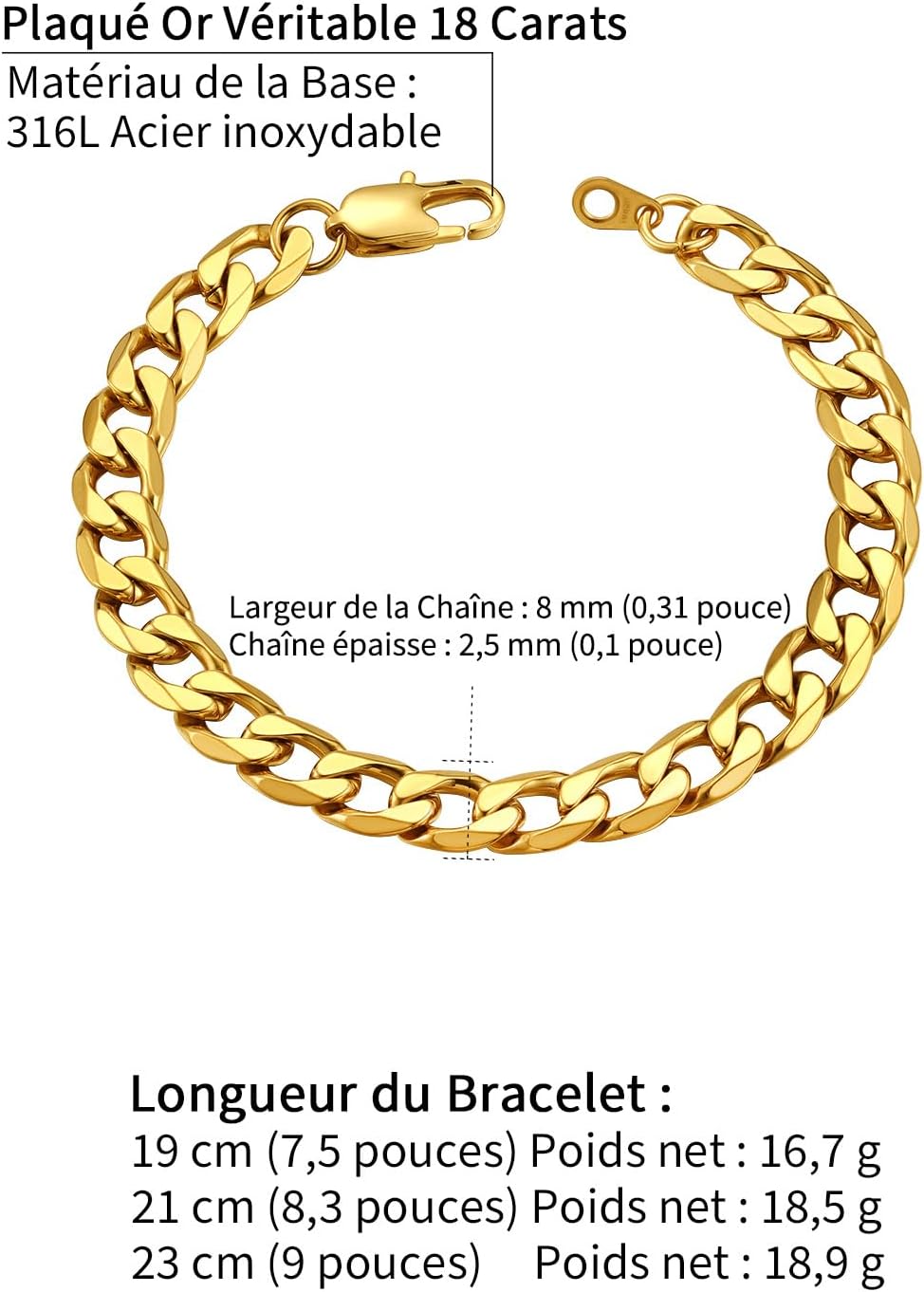 Thumbnail 5 de ChainsHouse Bracelet Gourmette 21 cm đ